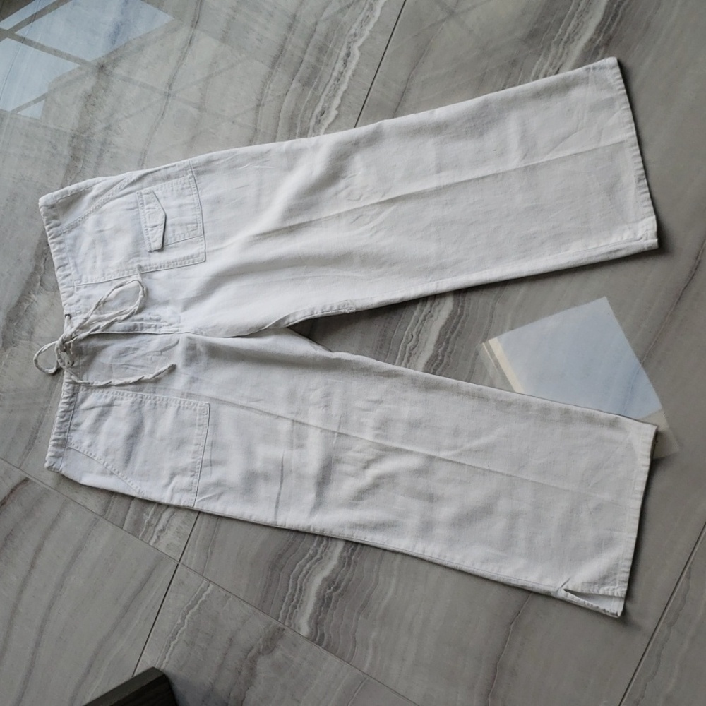 Linen capri pants